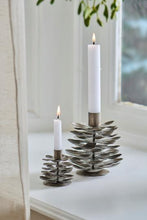 Load image into Gallery viewer, Metal pinecone dinner candle holder