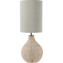 Load image into Gallery viewer, Natural Rattan Lamp with Drum Shade