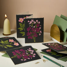 Load image into Gallery viewer, Botanical floral concertina greetings card