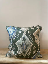 Load image into Gallery viewer, Olive Ikat Cushion