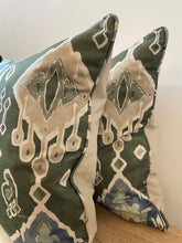 Load image into Gallery viewer, Olive Ikat Cushion