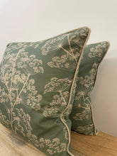 Load image into Gallery viewer, Apple Green Cow Parsley Cushion