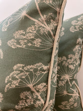 Load image into Gallery viewer, Apple Green Cow Parsley Cushion