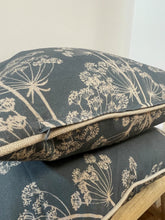 Load image into Gallery viewer, Indigo Cow Parsley Cushion
