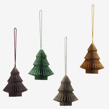 Load image into Gallery viewer, Set of 4 Hanging Paper Trees