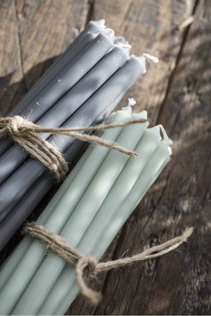 Set of 7 Skinny Taper Candles Church Interiors