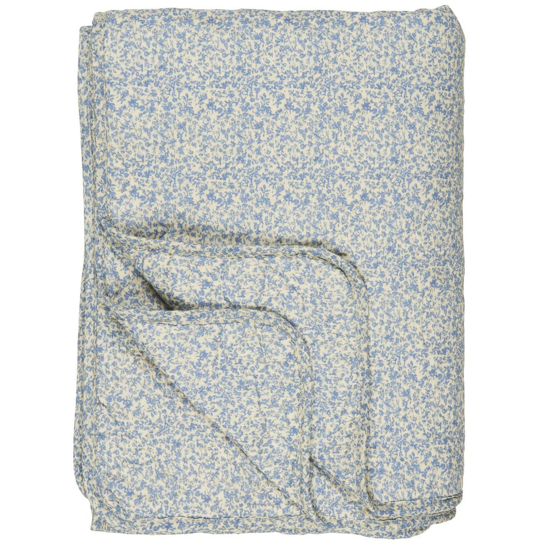 Blue Floral Cotton Quilt