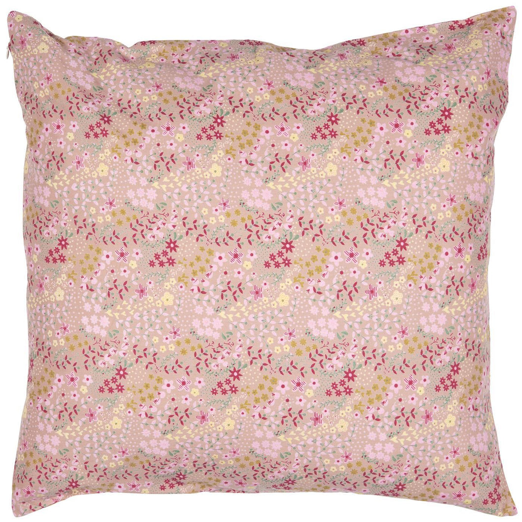 Pink Ditsy Floral Cotton Cushion