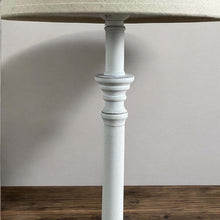 Load image into Gallery viewer, Classic wooden off white lamp base with shade

