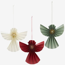 Load image into Gallery viewer, Red hanging paper angel
