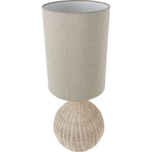 Load image into Gallery viewer, Natural Rattan Lamp with Drum Shade
