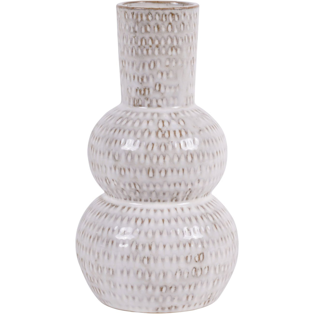 Small White Lowick Stoneware Vase
