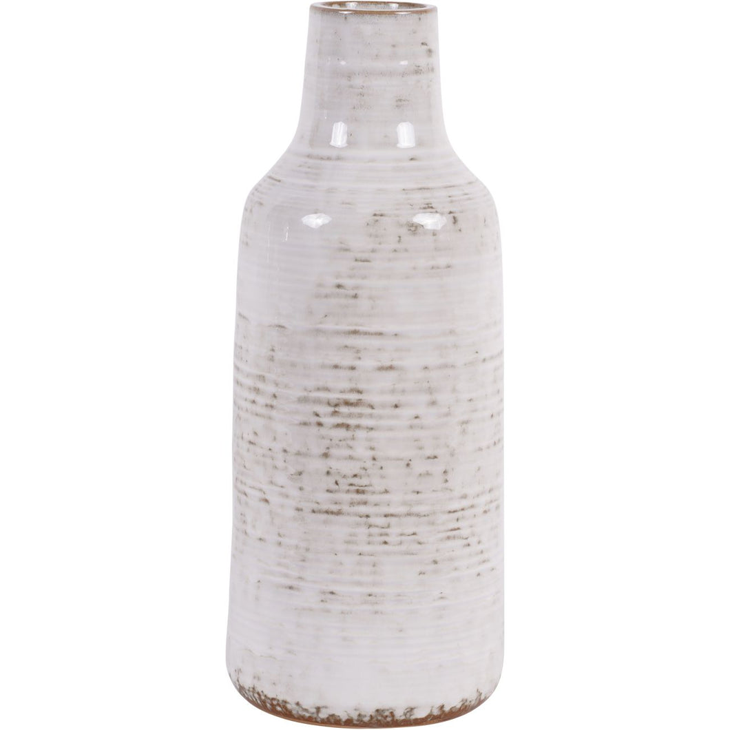 Large White Lowick Stoneware Vase