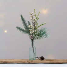 Load image into Gallery viewer, White Berry &amp; Fir cone Sprig
