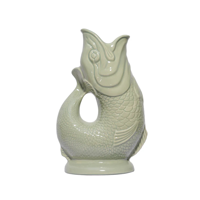 Large Sage Green Gluggle Jug