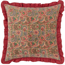 Load image into Gallery viewer, Rose Velvet Cushion with Ruffle Edge
