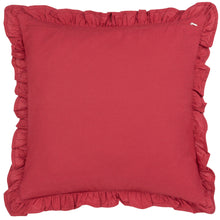 Load image into Gallery viewer, Rose Velvet Cushion with Ruffle Edge
