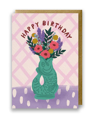 Happy Birthday Gluggle Jug Greeting Card