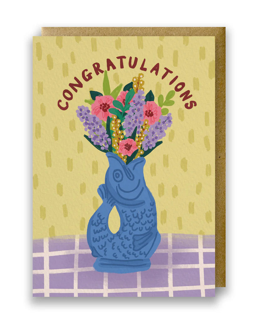 Congratulations Gluggle Jug Greeting Card