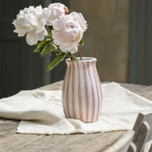 Load image into Gallery viewer, Striped pink vase
