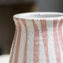 Load image into Gallery viewer, Striped pink vase
