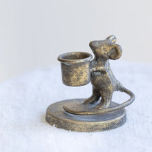 Load image into Gallery viewer, Brass mouse candle holder
