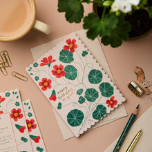 Load image into Gallery viewer, Nasturtium Happy Birthday Card
