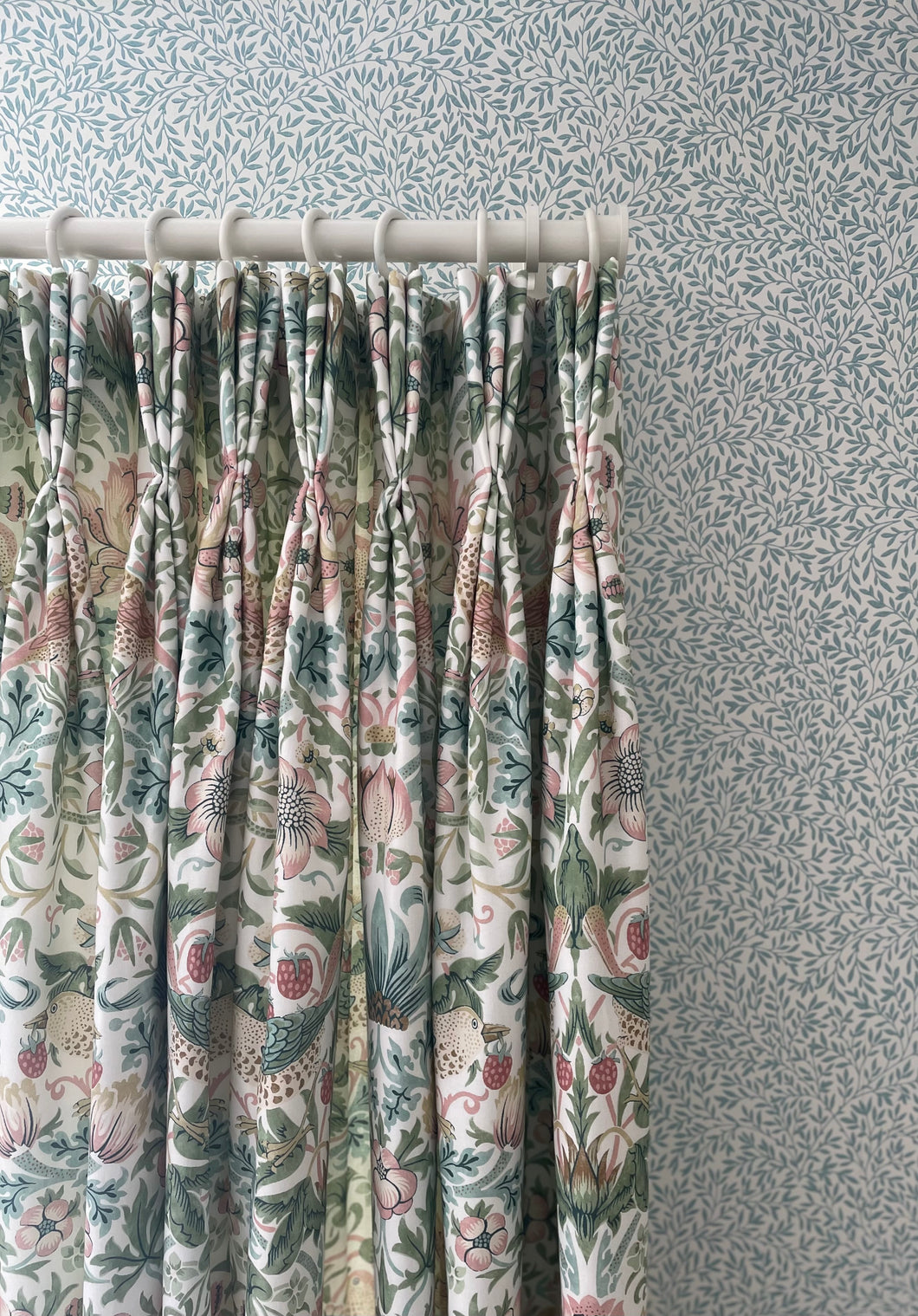 William Morris Pinch Pleat Curtains and Wallpaper