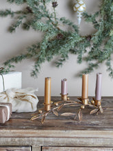 Load image into Gallery viewer, Mistletoe Metal Candle Holder for Four Candles
