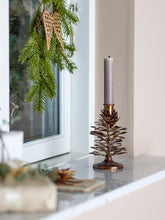 Load image into Gallery viewer, Metal Pine Cone Candle holder

