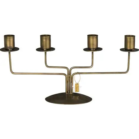 gold metal simple candleabra