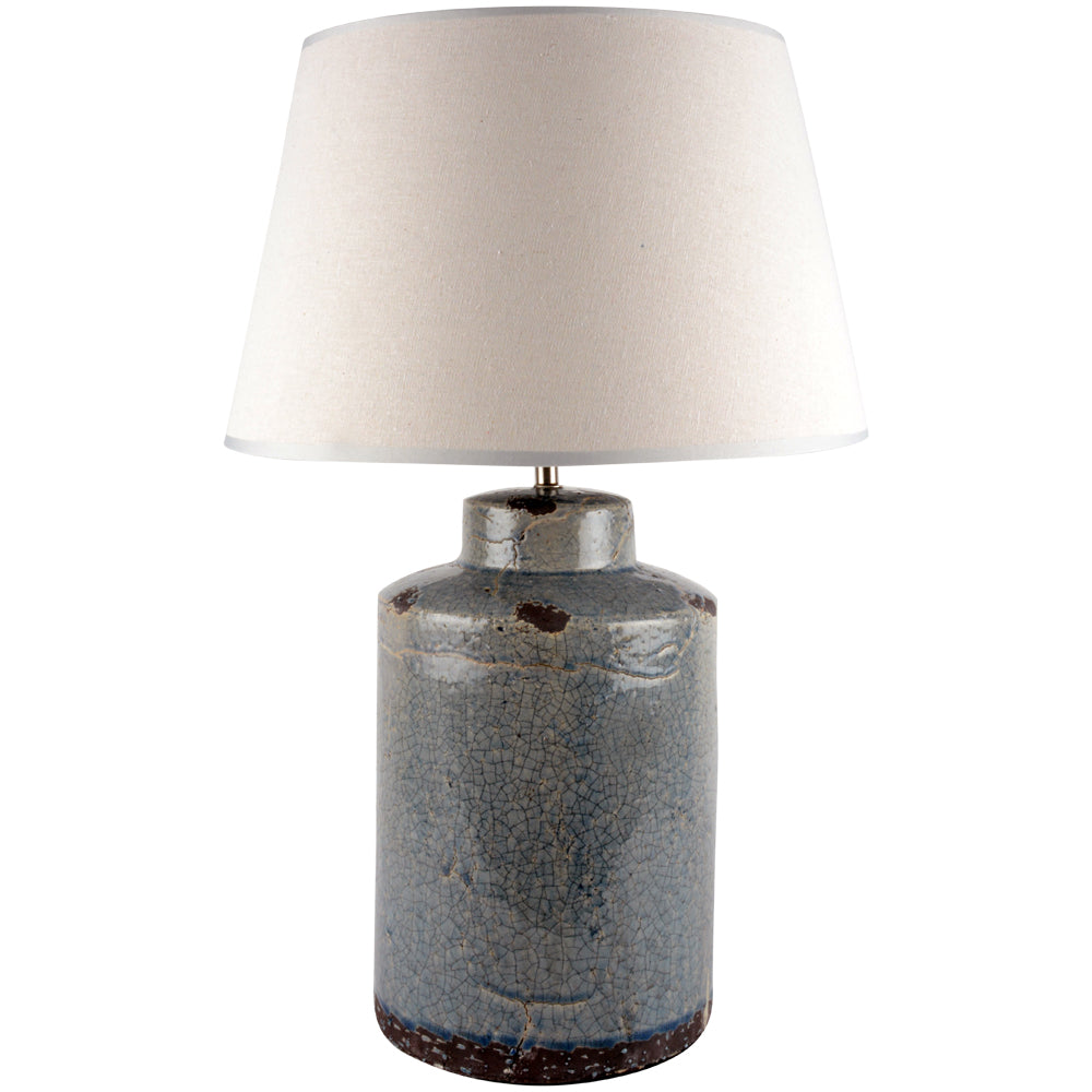 Ceramic Lamp with Cream Shade