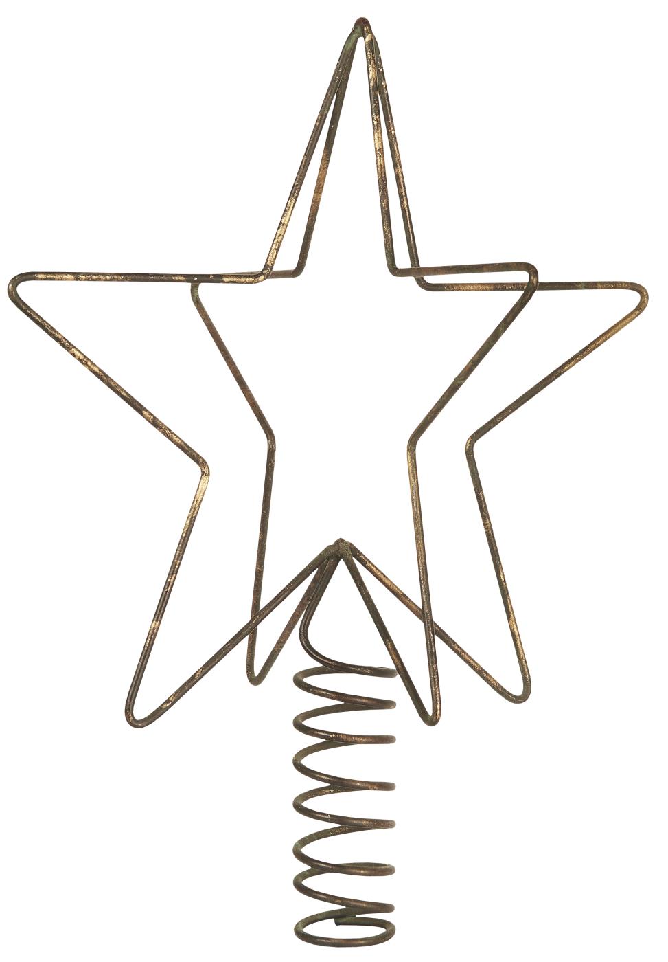 Antique Brass Star Tree Topper