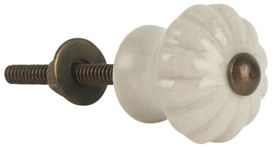 Cream Ceramic Knob