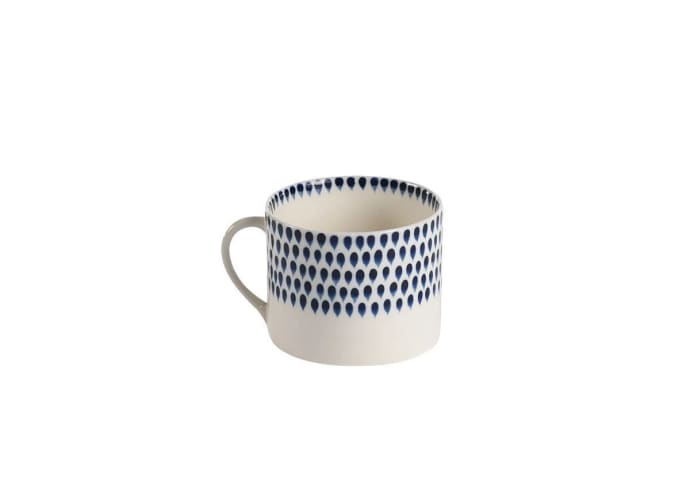 Large Ceramic Indigo Drop Mug