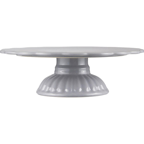 grey ceramic cake stand